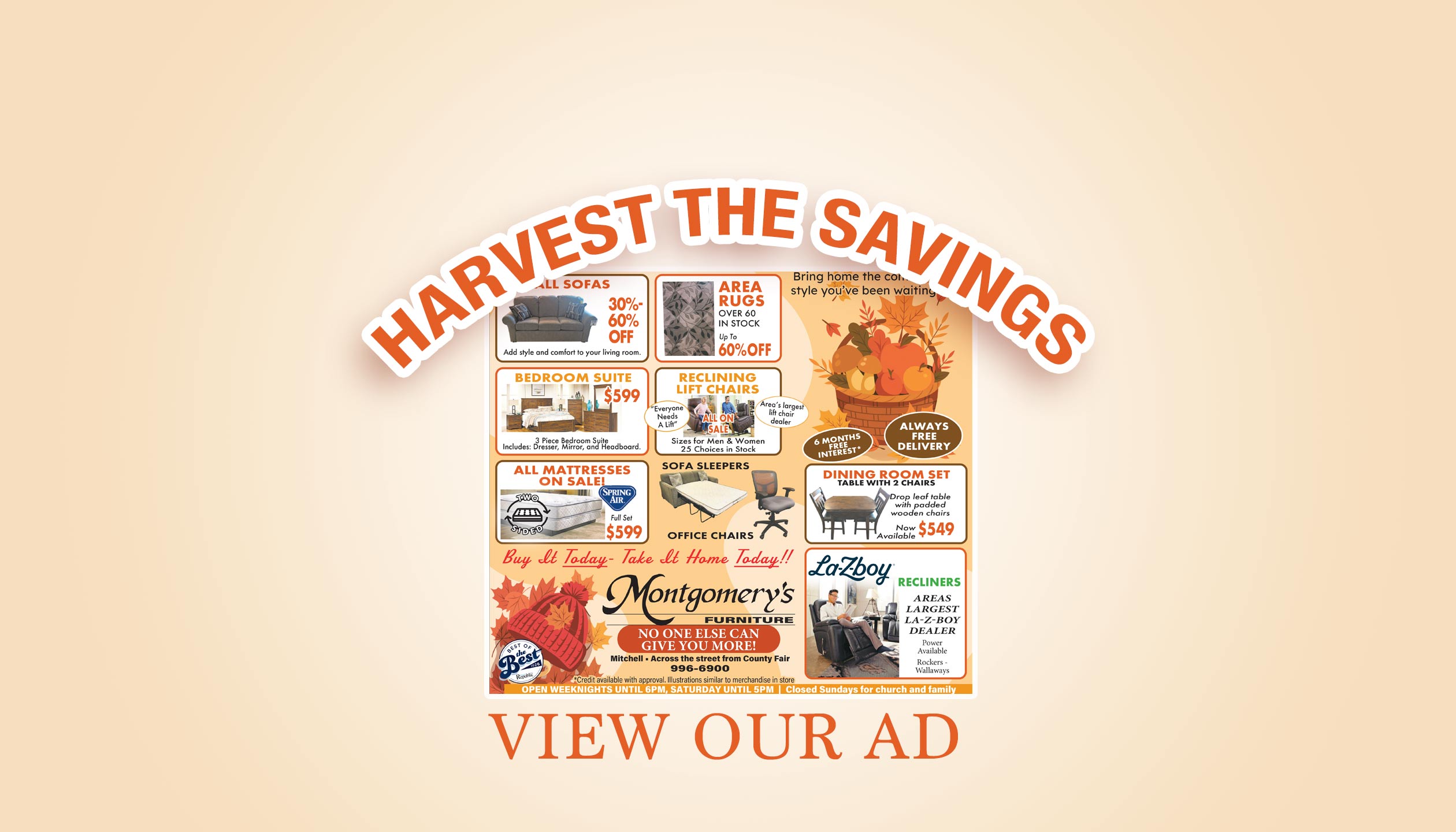 October Harvest Savings